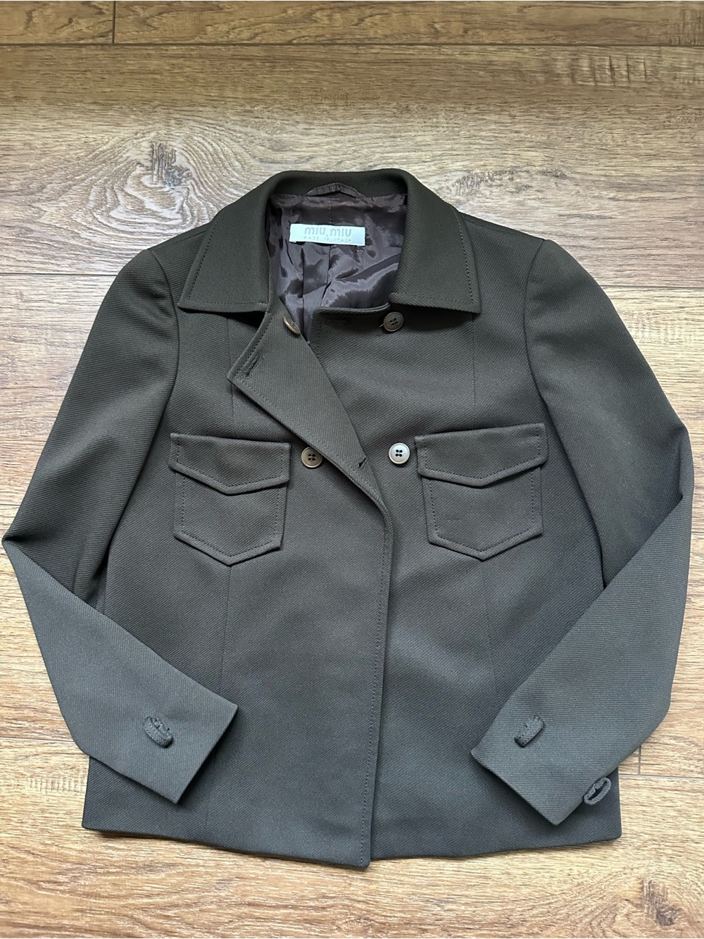 Miu Miu Olive Brown Coat - Picture 2 of 7